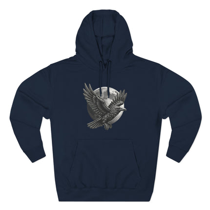 Raven with Moon Graphic Hoodie | Graphic Gothic Pullover V6