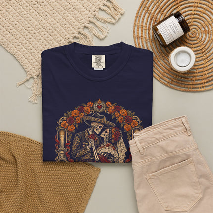 Hasta La Muerte T-Shirt | Skeleton Couple and Floral Romance