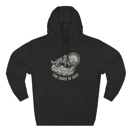 Chase of Hati Norse Mythology Hoodie | Mythical Beast Tattoo Graphic