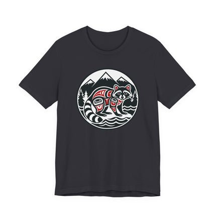 Raccoon Formline Art T-Shirt | Indigenous PNW Wildlife Tee | Raccoon