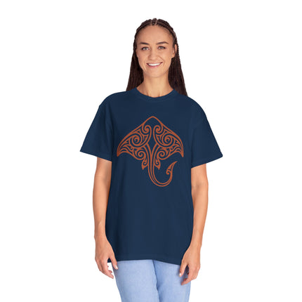 Tribal Stingray T-Shirt | Maori Polynesian Ocean Life Graphic Tee