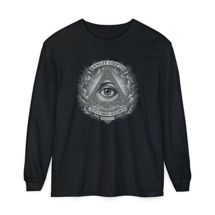 Eye of Providence T-Shirt | Great Seal Pyramid Graphic Long Sleeve Tee