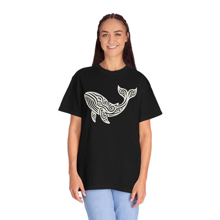 Intricate Tribal Whale T-Shirt | Ocean Animal Graphic Tee | Comfort Colors