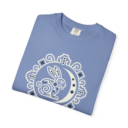Mayan Rabbit Moon T-Shirt | Green Celestial Animal Graphic Tee