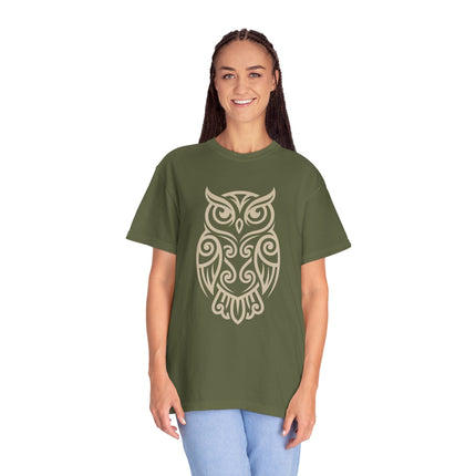 Tribal Owl T-Shirt | Intricate Celtic Knot Wisdom Unisex Unisex Tee