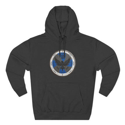 Viking Raven Shield Hoodie - Norse Mythology Warrior Pagan Art