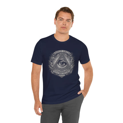 Eye of Providence t-shirt featuring the All-Seeing Eye and Masonic symbol design.