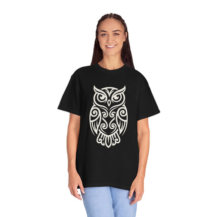 Tribal Owl T-Shirt | Intricate Celtic Knot Wisdom Unisex Unisex Tee