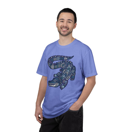 Mayan Crocodile T-Shirt | Tribal Indigenous Animal Graphic Tee