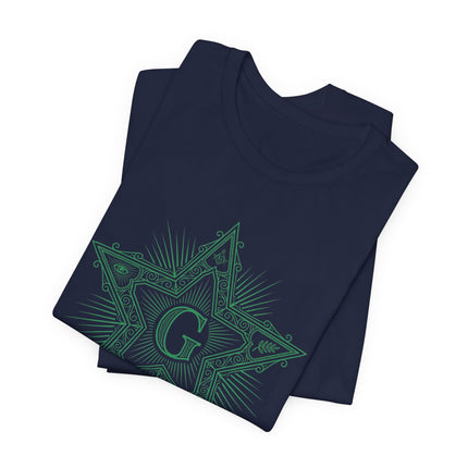 Masonic Blazing Star T-Shirt | Freemasonry & Enlightenment Art Tee