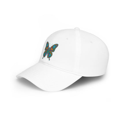 Huichol Butterfly DTF Print Baseball Cap | Native Mexican Art Hat