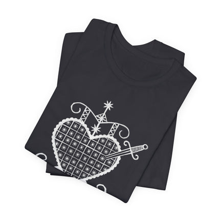 Erzulie Dentor Veve Celestial Heart Gothic T-Shirt | Voodoo Graphic Tee