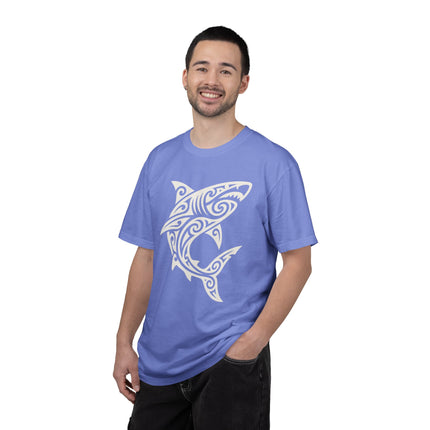 Tribal Shark T-Shirt | Polynesian Tattoo Style Graphic Tee | Comfort Colors