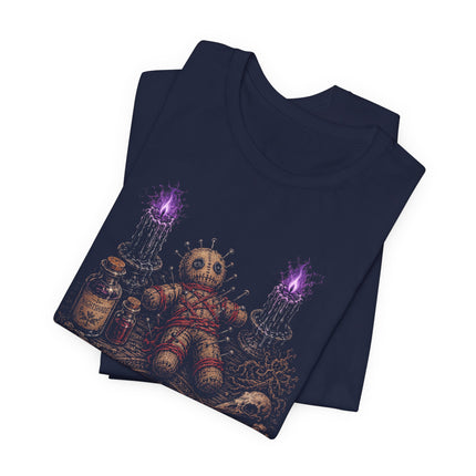 Dark Magic Ritual Table Graphic Tee - Occult Pentagram T-Shirt
