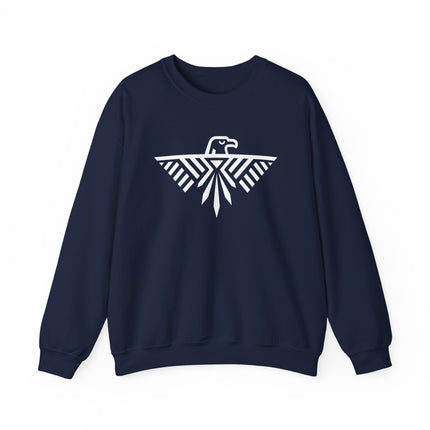 Geometric thunderbird eagle graphic design.