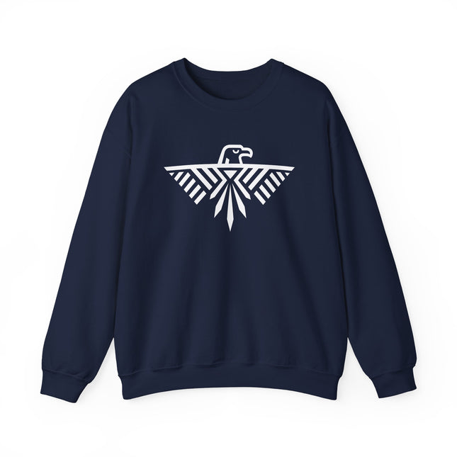 Geometric thunderbird eagle graphic design.