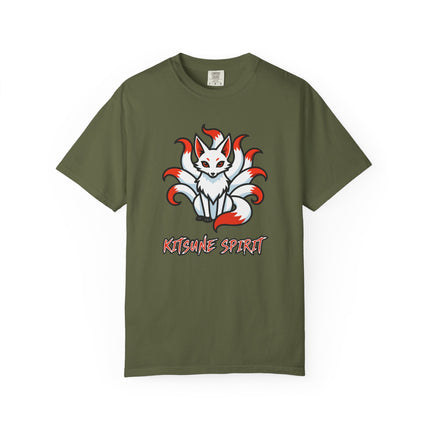Kitsune Spirit Nine-Tailed Fox T-Shirt | Japanese Mythology Graphic Tee | V1