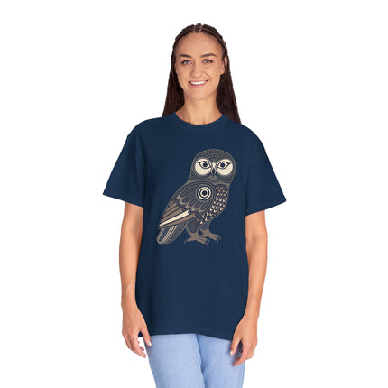Inuit Inspired Owl T-Shirt | Geometric Tribal Bird Graphic | Comfort Colors