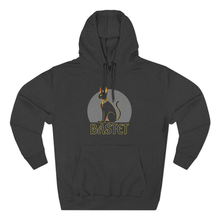 Bastet Cat Hoodie | Ancient Egyptian Graphic & Text Unisex Pullover V3