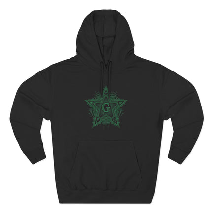 Masonic Blazing Star Hoodie - Freemasonry Sacred Geometry Pullover
