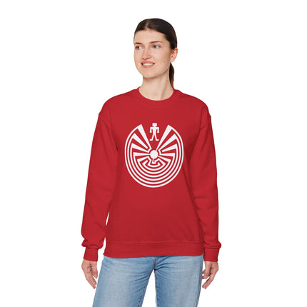 Man in the Maze Labyrinth Sweatshirt | I'itoi Native American Unisex Pullover V1