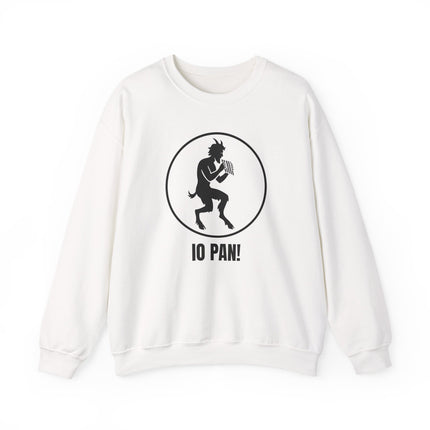 IO PAN! Pan God Satyr graphic sweatshirt pullover featuring occult mythology design.