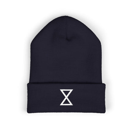 Kapemni Hourglass Symbol Embroidered Cuffed Beanie