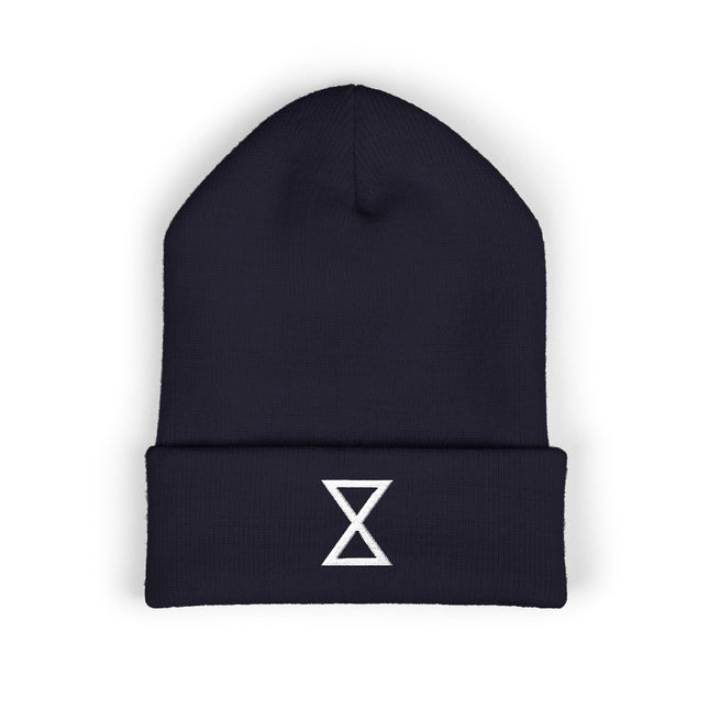 Kapemni Hourglass Symbol Embroidered Cuffed Beanie