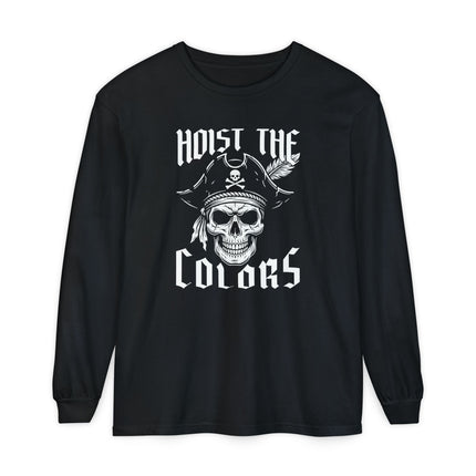 Hoist the Colors T-Shirt | Pirate Skull Graphic Long Sleeve Tee