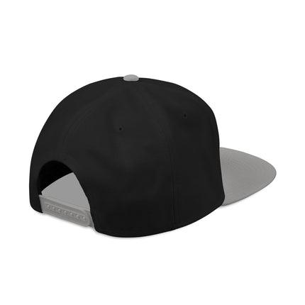 Black snapback cap featuring an embroidered Khepri scarab beetle design, inspired by Egyptian mythology.