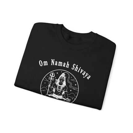 Lord Shiva Om Namah Shivaya spiritual graphic sweatshirt for Hindu meditation apparel.