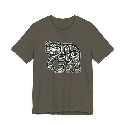 Haida bear Formline art graphic tee featuring Pacific Northwest Indigenous style.