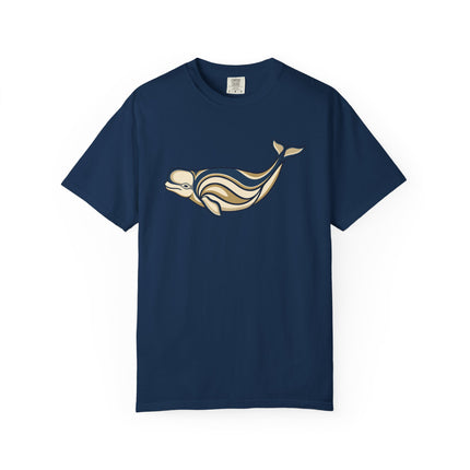 Inuit Inspired Beluga Whale T-Shirt | Indigenous Art Marine Graphic