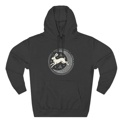 Celtic Hare Moon Hoodie - Pagan Mythology Geometric Mandala Design
