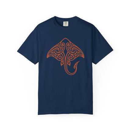 Tribal Stingray T-Shirt | Maori Polynesian Ocean Life Graphic Tee