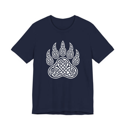 Celtic Knotwork Bear Paw Print T-Shirt |  Norse Spirit Animal Tee