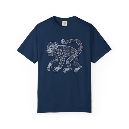 Mayan Monkey T-Shirt | Tribal Geometric Symbol Ancient Art Tee