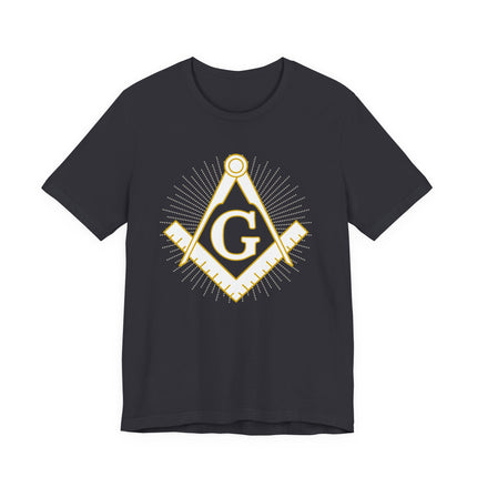 Masonic Square and Compass T-Shirt - Freemasonry Symbol Graphic Tee