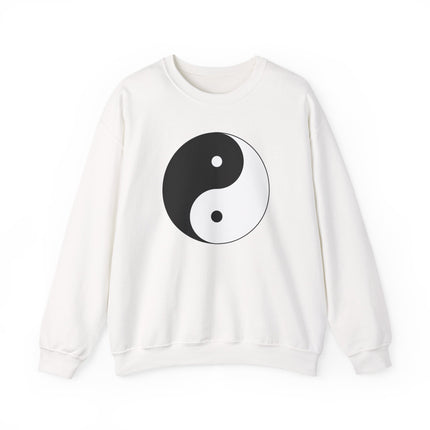 Yin Yang symbol pullover sweatshirt featuring a graphic print representing harmony and balance.