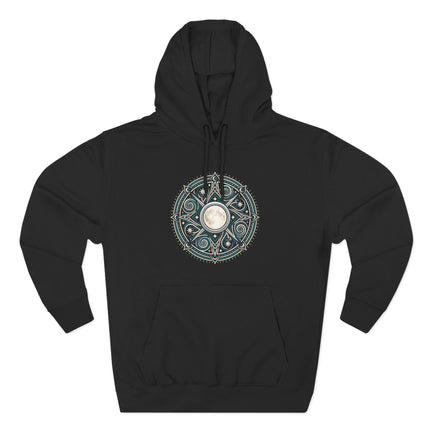 Arianrhods Wheel Celtic Mythology Hoodie - Moon Mandala Pullover