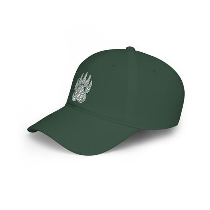 Celtic Bear Paw DTF Print Baseball Cap | Tribal Knotwork Art Hat