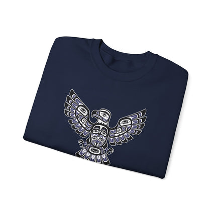 Native American eagle art design on a tribal spirit pullover sweatshirt.