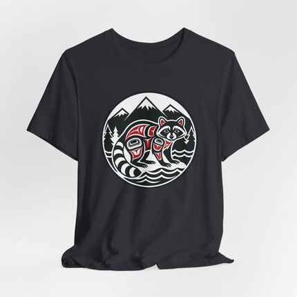 Raccoon Formline Art T-Shirt | Indigenous PNW Wildlife Tee | Raccoon