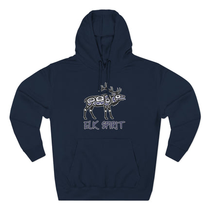 Elk Spirit Native American Art Hoodie | Tribal Wildlife Pullover Hoodie