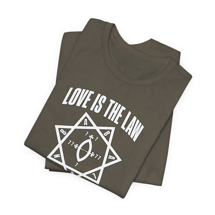 Star of Babalon Unicursal Hexagram T-Shirt | Thelema Love Is The Law Tee | 2
