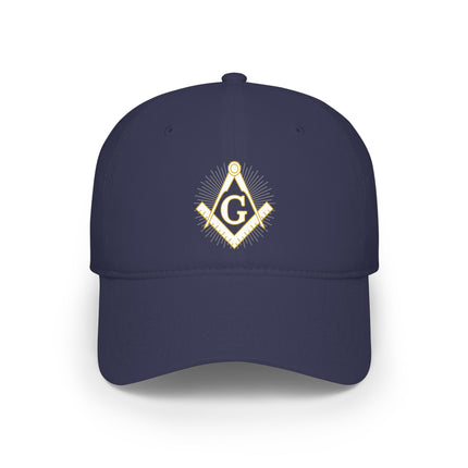 Freemason Square Compass DTF Print Baseball Cap | Secret Society Emblem Hat