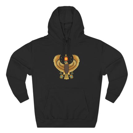 Egyptian God Ra Falcon Hoodie | Egyptian Art Graphic Unisex Pullover V2