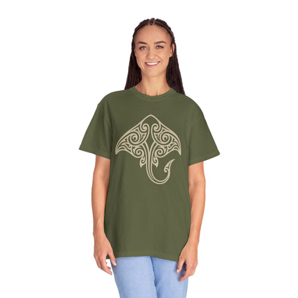 Tribal Stingray T-Shirt | Maori Polynesian Ocean Life Graphic Tee