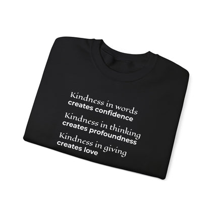 Lao Tzu kindness quote sweatshirt featuring an inspiring message of love and profound confidence.