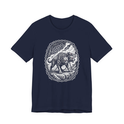 Cerberus Guarding Hades Gate Greek Mythology T-Shirt - Neo-Traditional Art